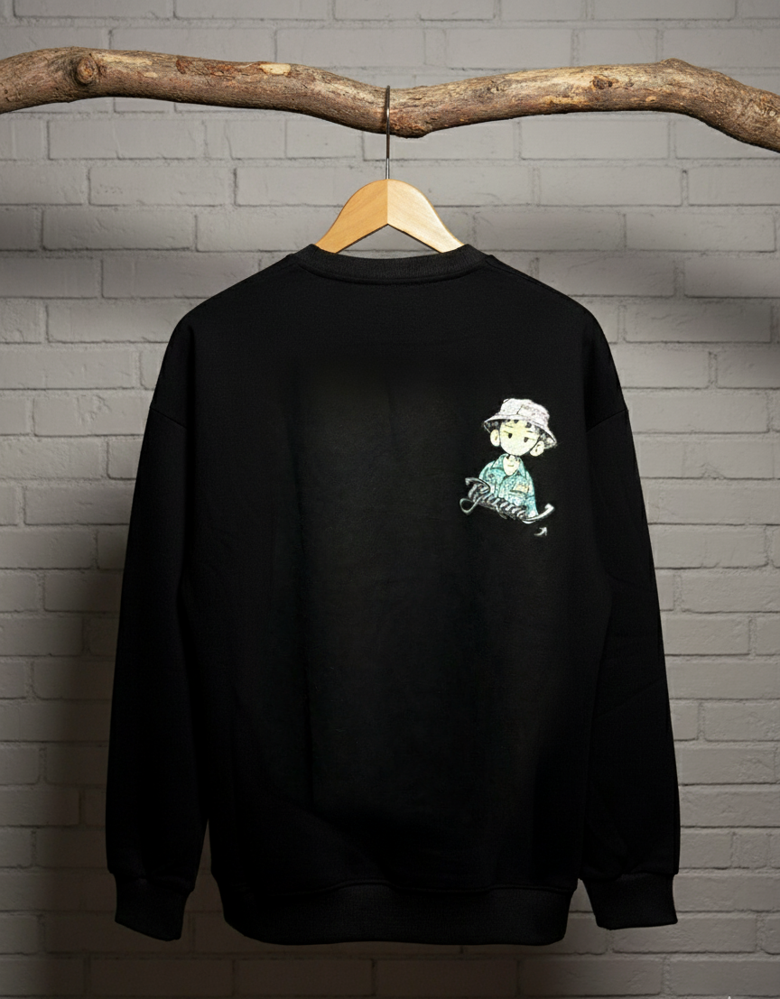 Graphic Full Sleeve T-Shirt – Black | Streetwear Style