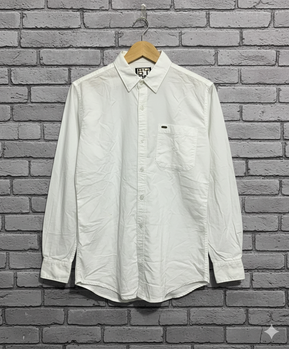 Men's Classic White Long-Sleeve Button-Down Shirt – The Ultimate Essential