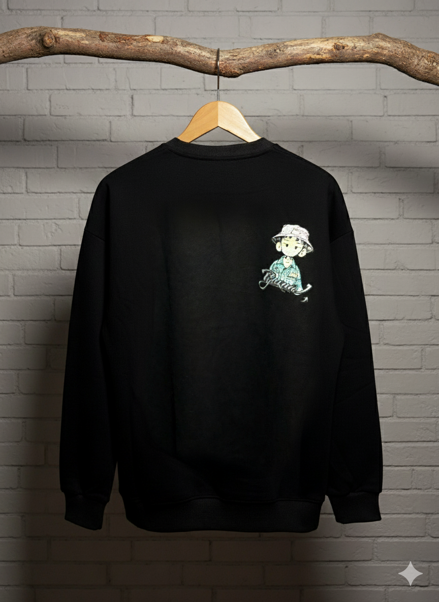 Graphic Full Sleeve T-Shirt – Black | Streetwear Style