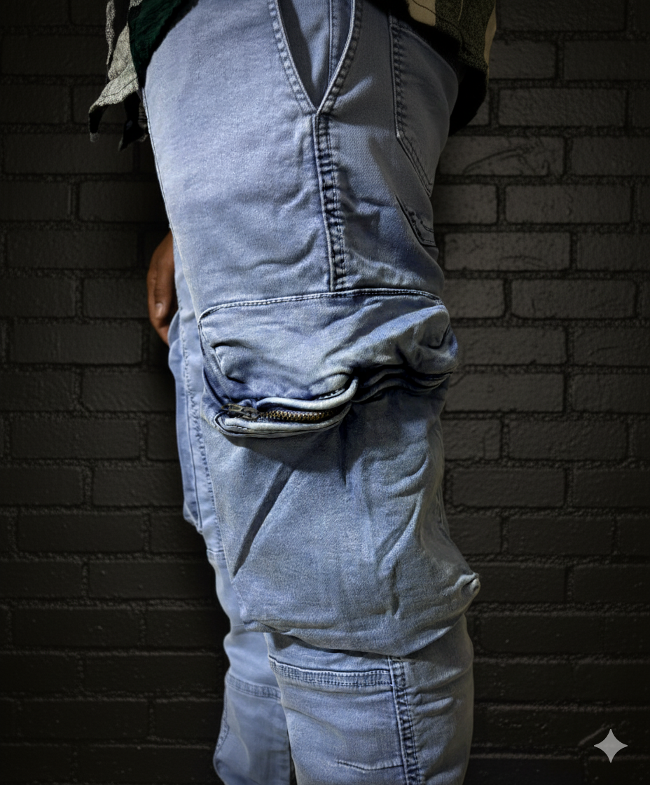Premium Six-Pocket Utility Jeans – Stylish and Functional