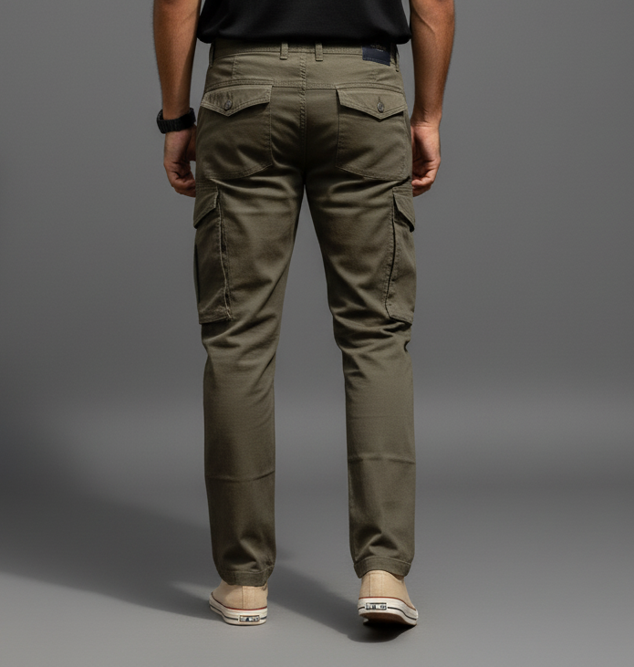 Rugged & Versatile Olive Green Cargo Trousers