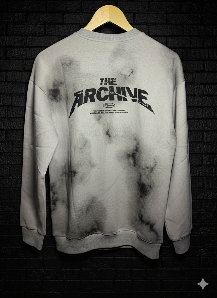 The Archive Tie-Dye Full Sleeve Sweatshirt – Grey &amp