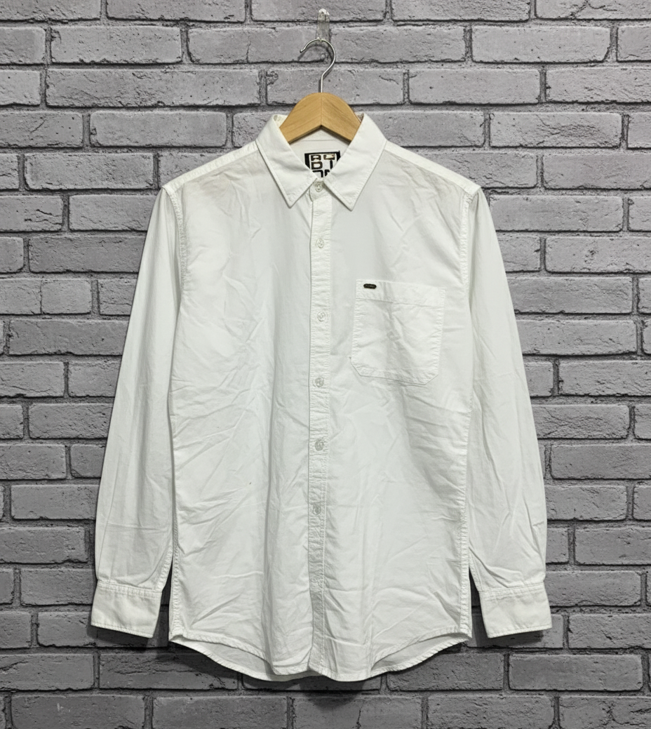 Men's Classic White Long-Sleeve Button-Down Shirt – The Ultimate Essential