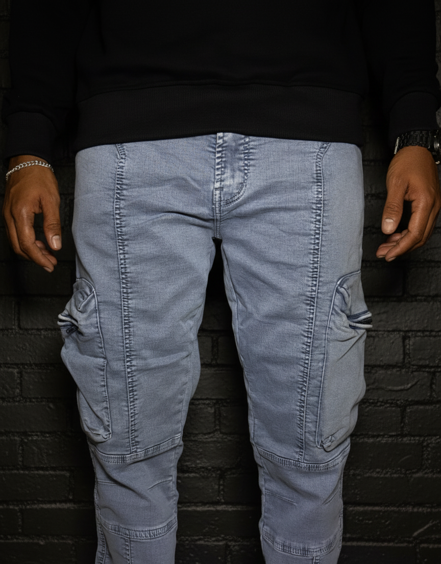 Premium Six-Pocket Utility Jeans – Stylish and Functional