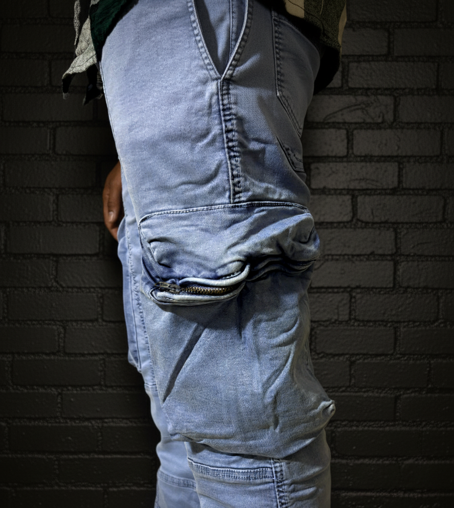 Premium Six-Pocket Utility Jeans – Stylish and Functional